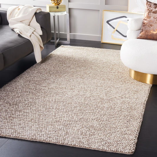 SAFAVIEH Area Rug 4x6 - Natura Collection - Beige, Handmade Wool Blend, Textured Design, Ideal for Living Room, Bedroom, Dining Space (NAT620B)