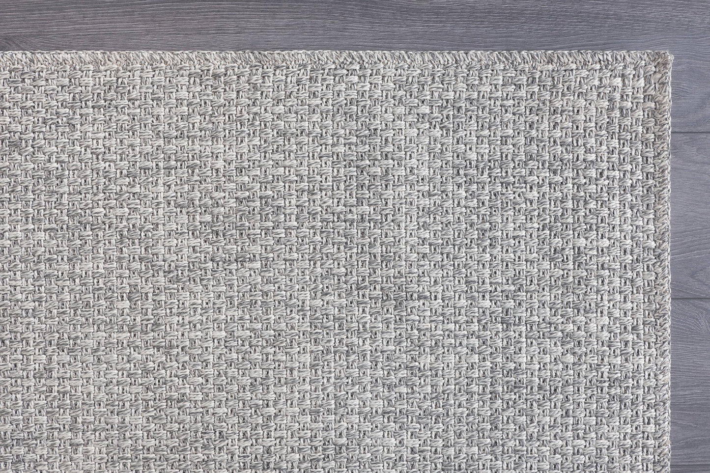 CAMILSON Easy Jute Rug 8x10, Indoor Outdoor Grey Color Area Rugs for Living Room Farmhouse Patio and Kitchen Rug, Solid Boho Woven Design, Easy-Cleaning, Washable Outside Carpet Alfombras (8 x 10)