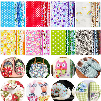 200 Pcs 4" x 4" (10cm x 10cm) Cotton Craft Fabric Bundle Squares,Sewing Scrapbooking Quilting Dot Pattern,DIY Patchwork Fabric Sets for Craft Cloths Handmade Accessories