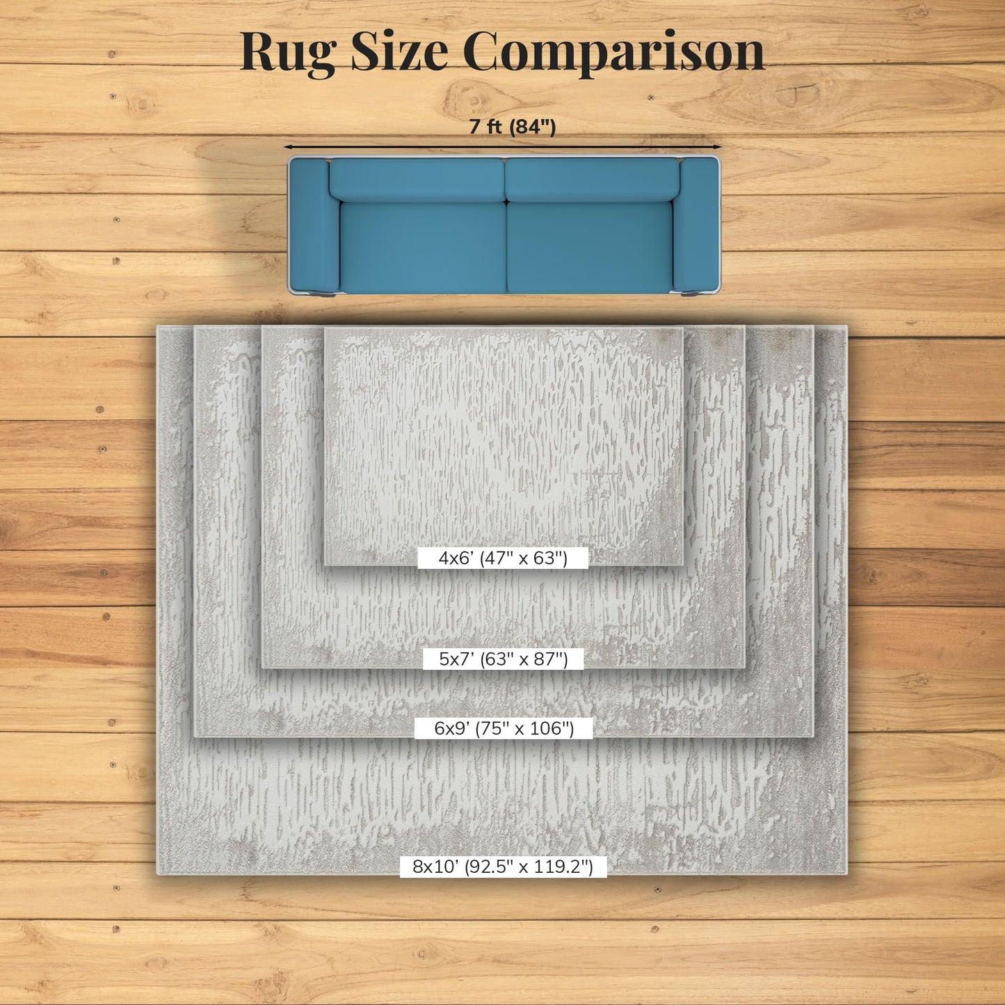 LUXE WEAVERS Artistic Metallic Gold 6x9 Area Rug, Plush Abstract Textured Living Room Carpet
