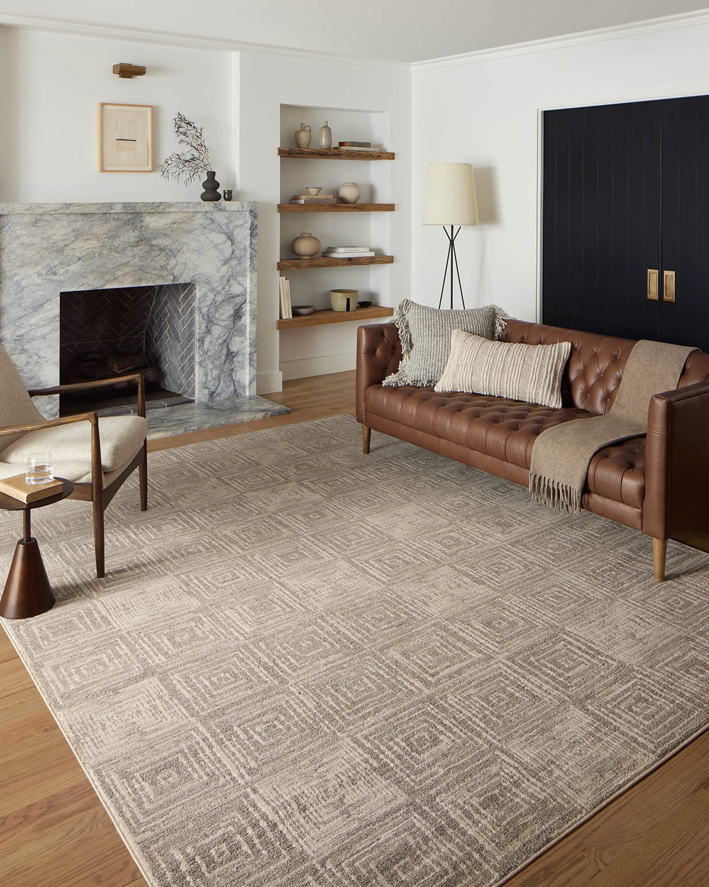 Loloi Darby Collection DAR-05 Beige/Grey 6'-7" x 9'-3" Area Rug