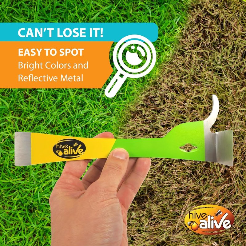 HIVE ALIVE Pro HiveTool - Durable 3mm Heat-Treated Beekeeper Tool for Prying, Lifting & Scraping | Multi-Color Design