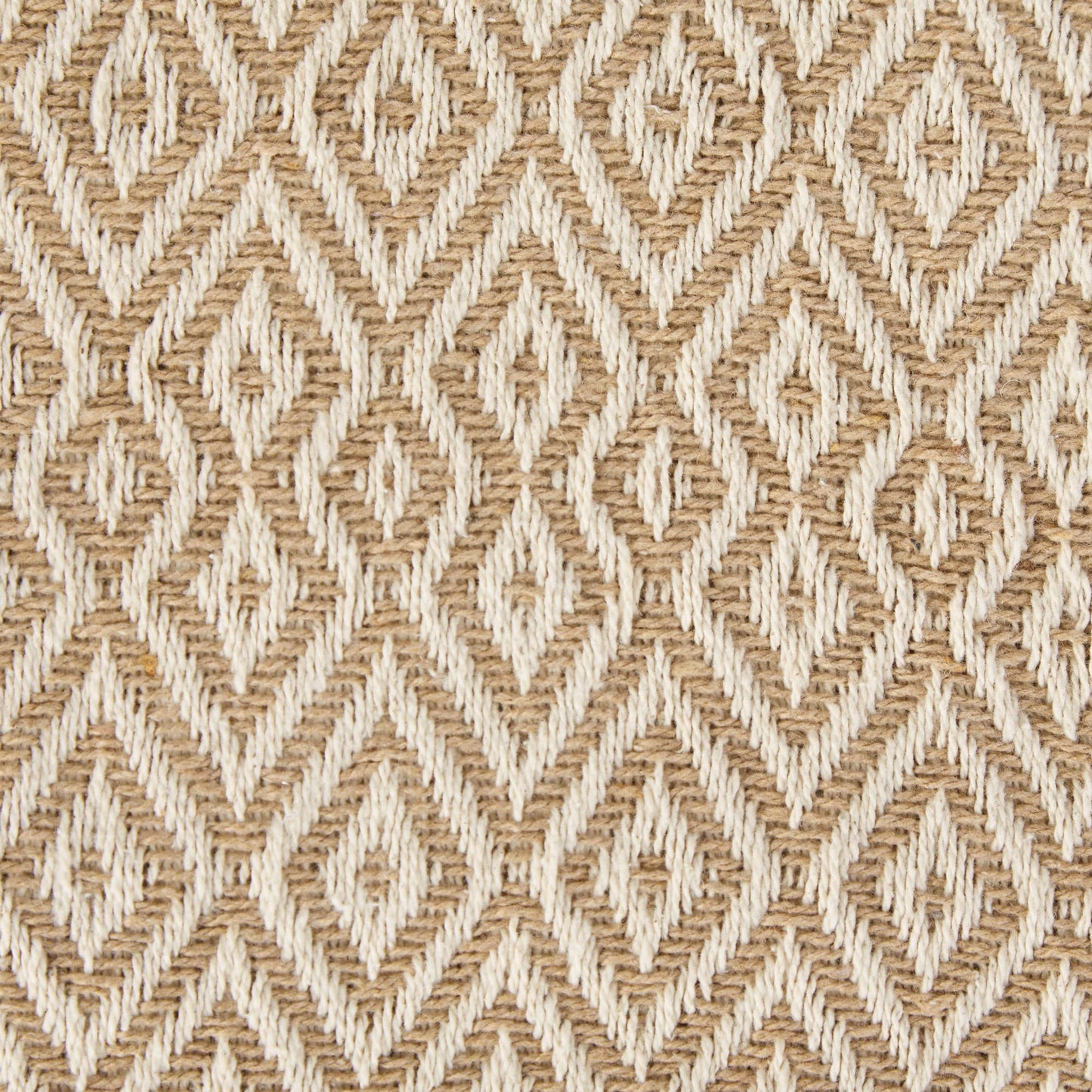 DII Rustic Farmhouse Double Diamond Woven Throw, 50x60, Stone
