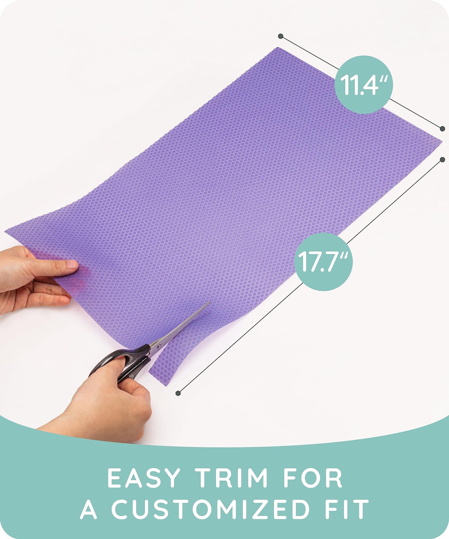 JULY HOME Refrigerator Shelf Liners, Fridge Organizers & Storage, Washable Fridge & Drawers Liners, Protects Against Spills, Slip Resistant (6 Pack, 17.7"x11.4")