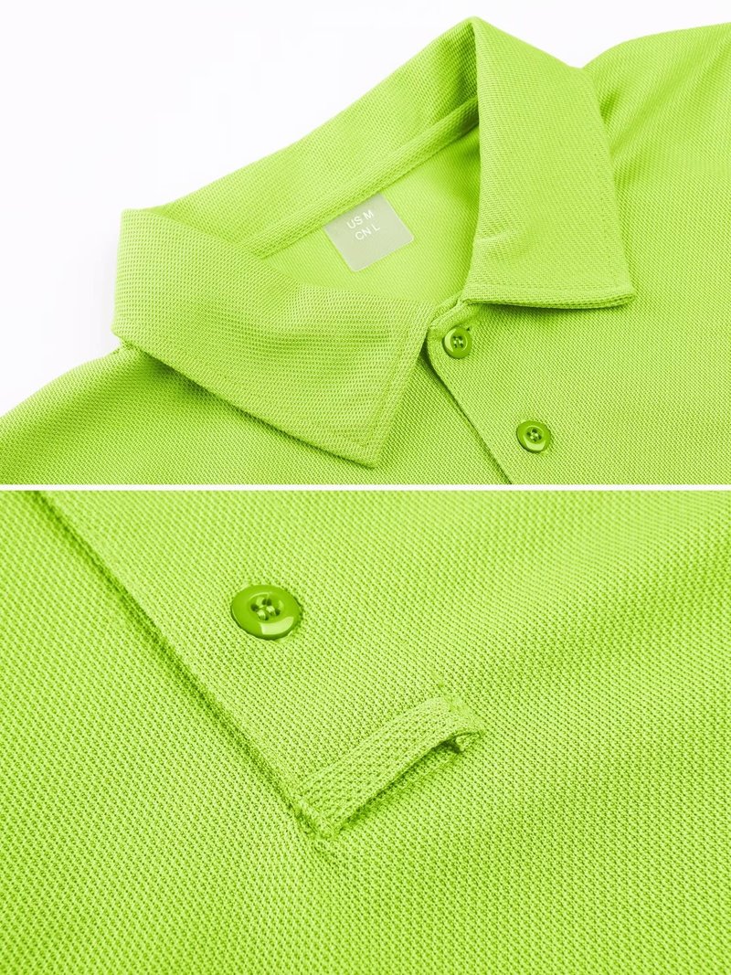 MAGCOMSEN Polo Shirts for Men Dry Fit Golf Shirts Quick Dry Work Polo Shirts Summer Shirts Fluorescent Green S