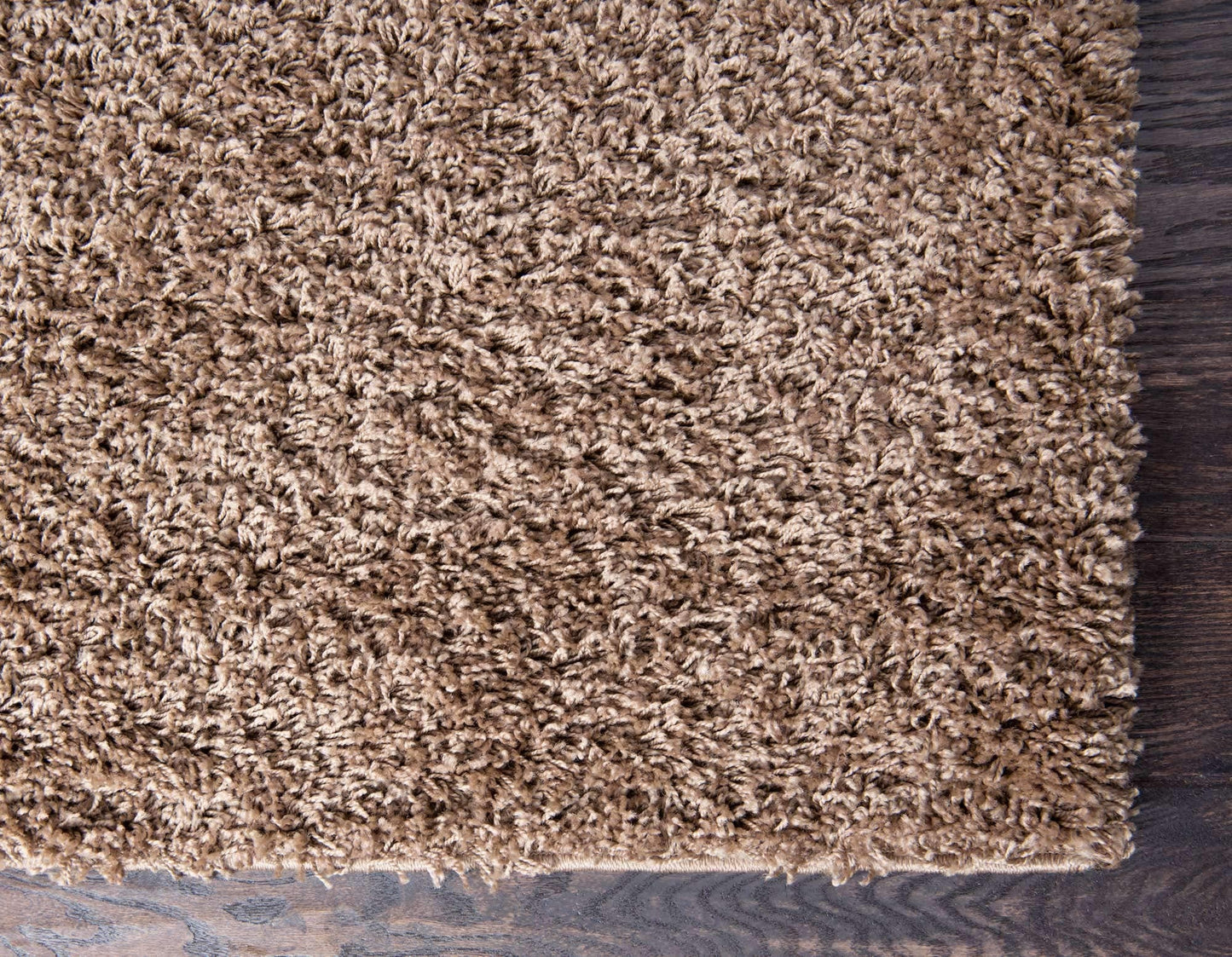 Unique Loom Solid Shag Collection Area Rug (3' 1" x 5' 3" Rectangle, Sandy Brown)