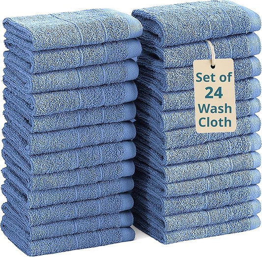 Casa Platino Blue Wash Cloths
