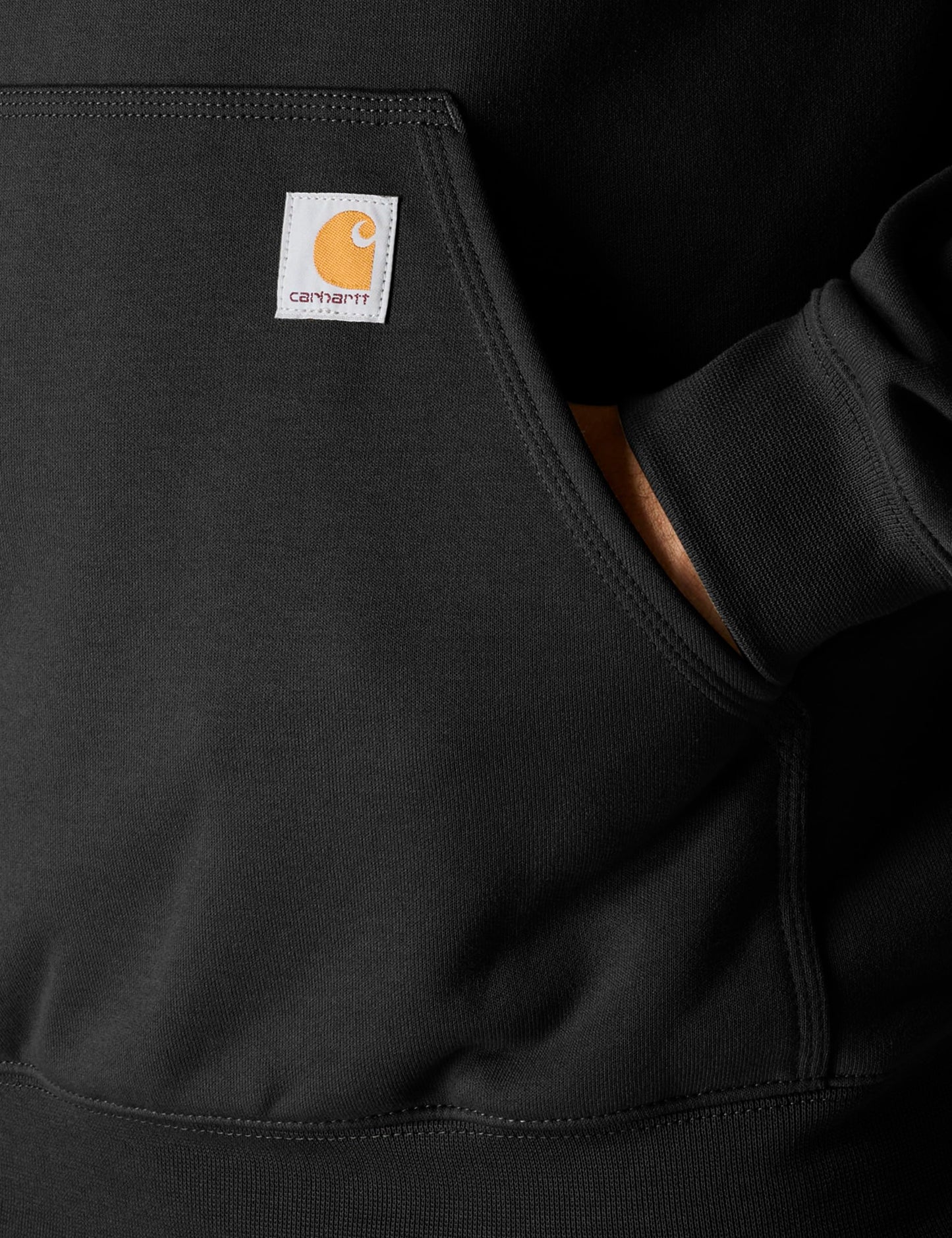 Carhartt Mens Loose Fit Midweight Logo Sleeve Graphic Fashion Sweatshirts, Black, X-Large US