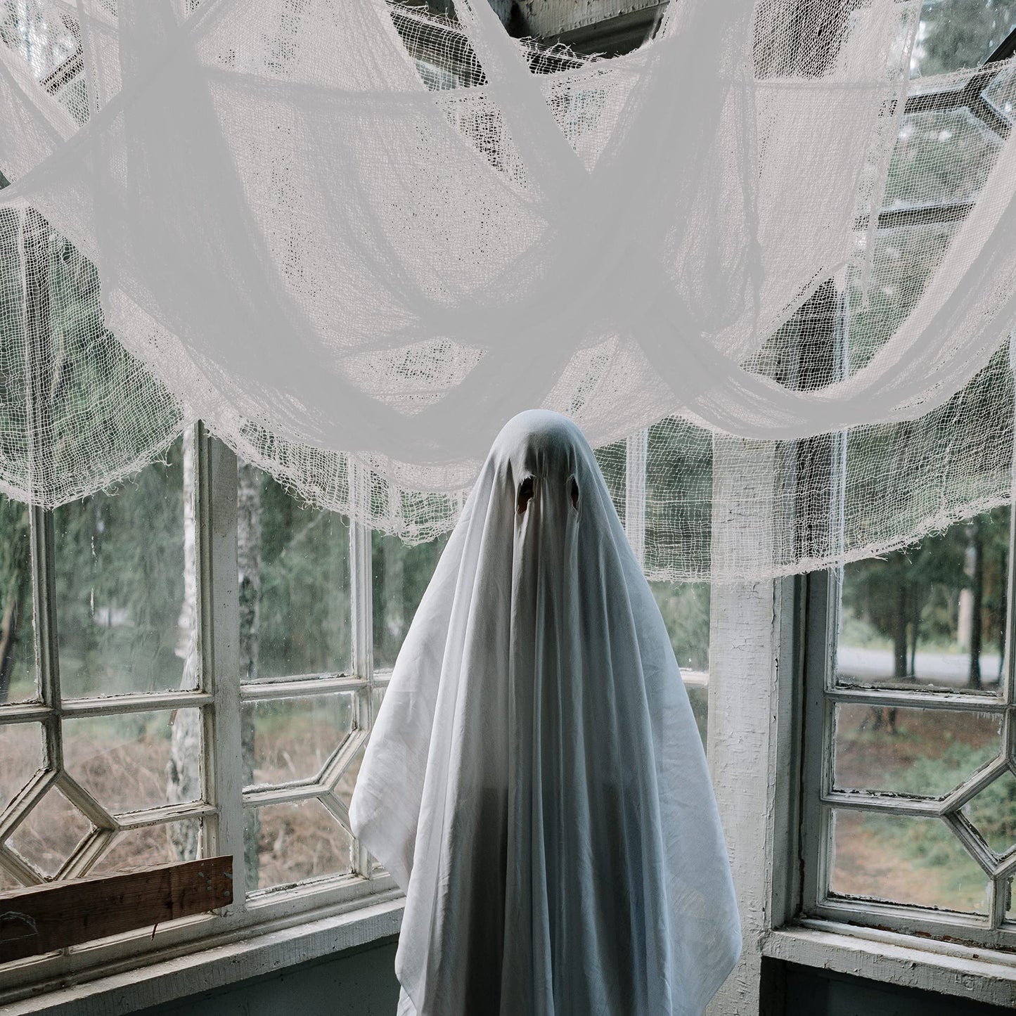 Alpurple 6 PCS Halloween White Creepy Cloth, 30 x 72 Inch Scary Spooky Fabric Cloth, Freaky Loose Weave Creepy Gauze for Halloween Haunted House Party Decoration