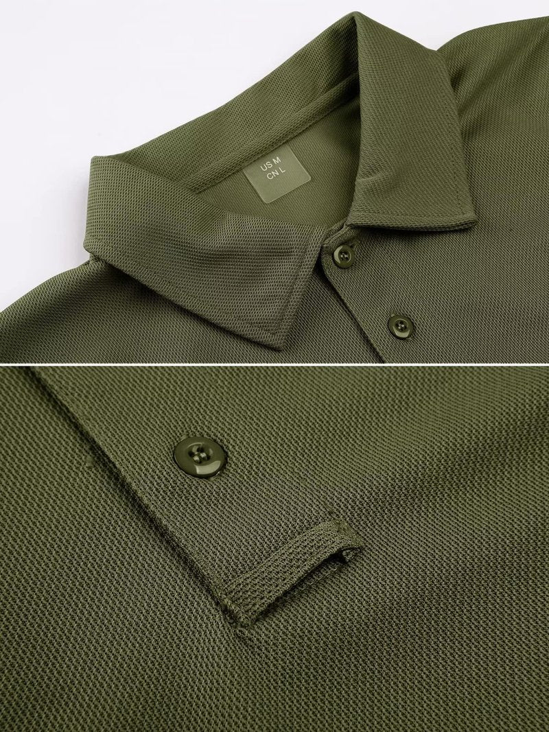 MAGCOMSEN Polo Shirts for Men Short Sleeve Golf Shirts Summer Casual Tactical Polo Shirt for Men Army Green XL