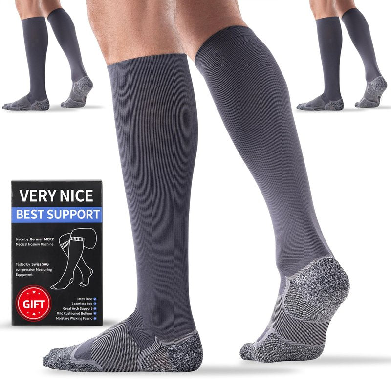 Medical Compression Socks 20-30 mmHg for Men Women (3 Pairs) - Best Support for All Day Wear, Pain Relief, Circulation