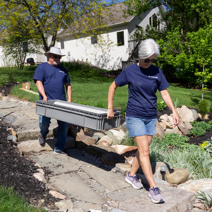 Buckhorn SW4815080201000 Plastic Straight Wall Storage Container Tote, (48-Inch x 15-Inch x 7-1/2-Inch), Light Gray