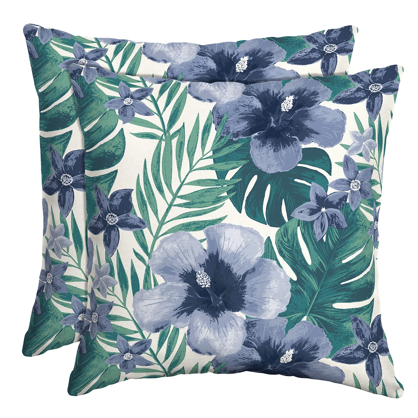 Arden Outdoor Toss Pillow, 2 Pack, 16 x 16, Rain-Proof, Fade Resistant Pistachio Botanical