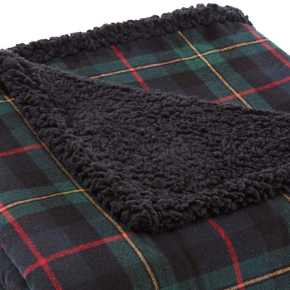 Eddie Bauer - Blanket, Super Soft Reversible Sherpa & Brushed Fleece Bedding, Throw Blankets for Couch, Ideal for Lounging (Pine Tartan)