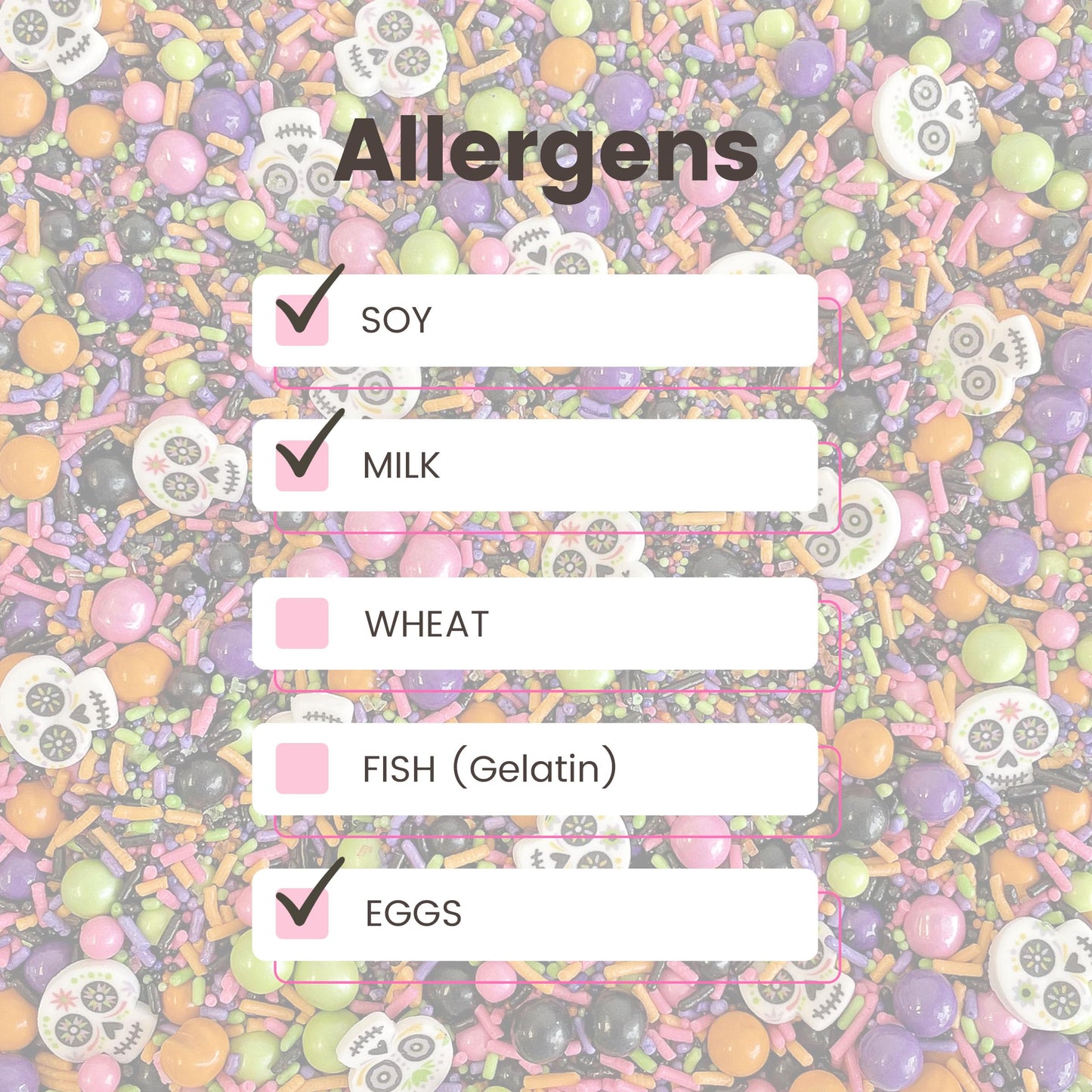 Sprinkle Pop Dia De Los Muertos Sprinkle Mix| Black Pink Purple Lime Orange Sprinkles| Halloween Sprinkles with ~6 Day of the Dead Sugar Skulls Made in USA for Decorating Cake Cookies Cupcakes, 2oz