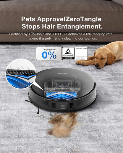 ECOVACS Deebot T30 Omni Robot Vacuum Cleaner with Wiping Function, Mini Station Vacuum Cleaner Robot, 11,000 PA Suction Power, Adaptive Edge Cleaning with TruEdge™ Mopping Technology, ZeroTangle™