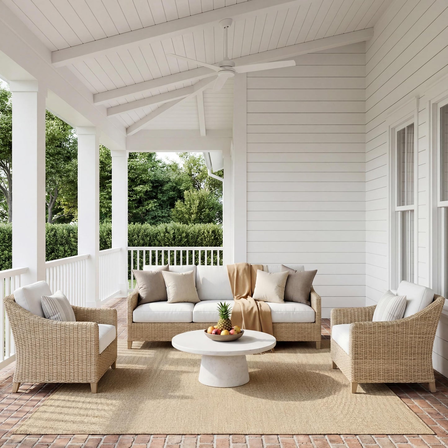 Nuloom Outdoor Performance Collection Nakia Brown/Ivory, 8' x 10', Soft and Cozy, High Traffic, Stain Resistant, Easy Clean, Durable Area Rug for Indoor/Outdoor Patio, Deck, Porch, Garden, Courtyard