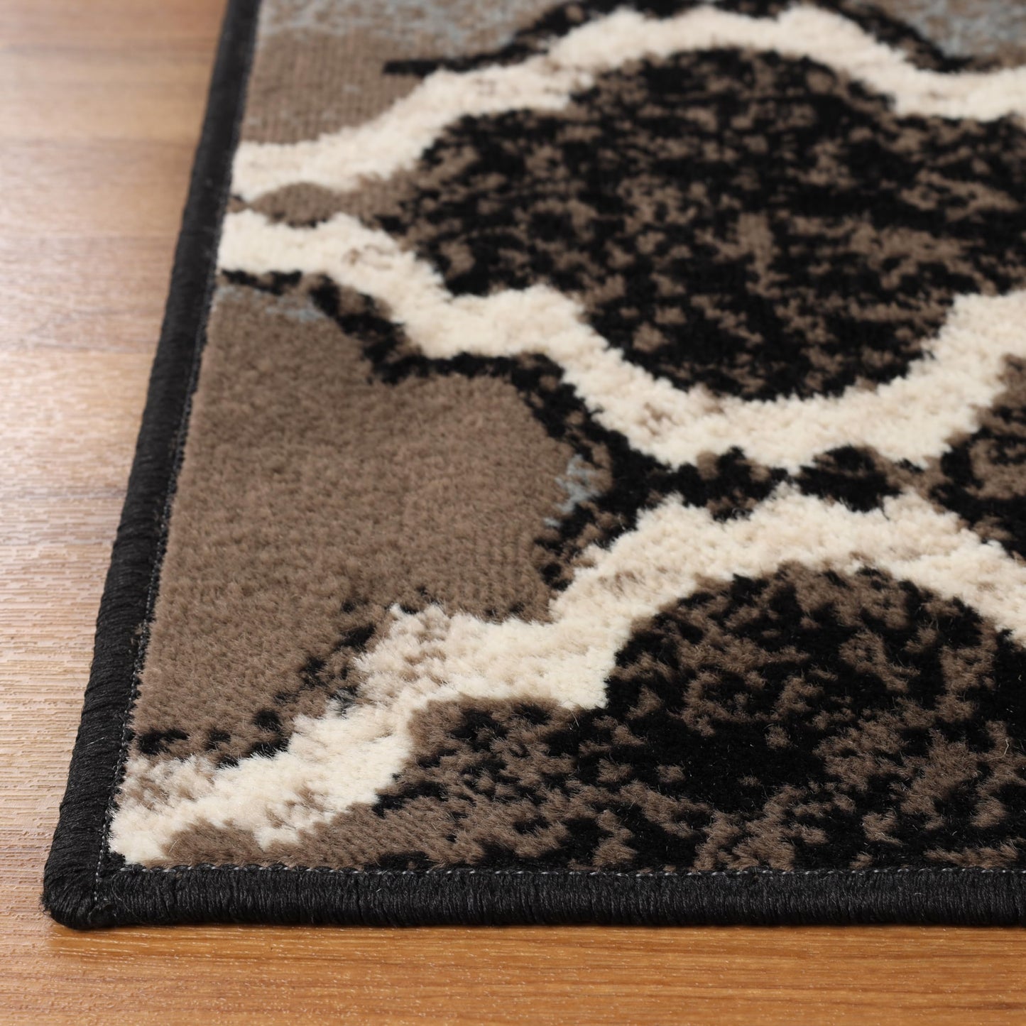 Superior Modern Indoor Area Rug, Non Slip Rug, 4'x6', A Chocolate