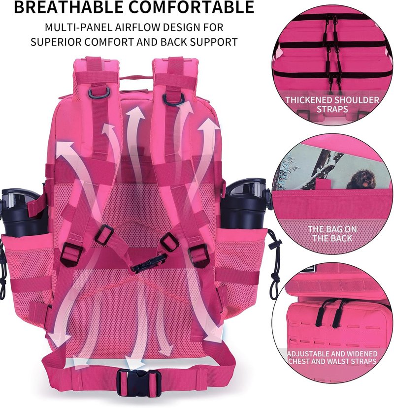 Military Tactical Backpack - 45L/25L Molle Assault Pack for Hiking | Unisex Daypack