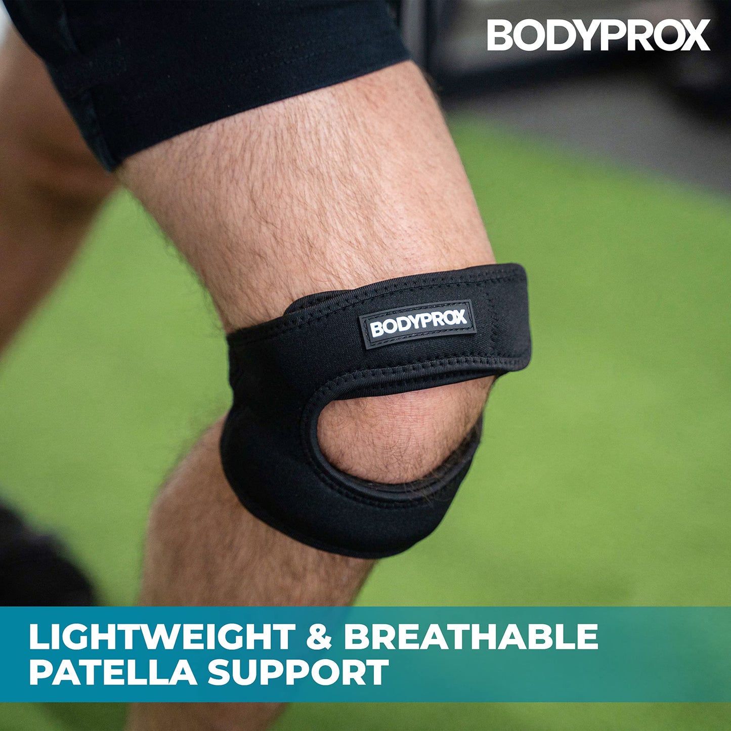 Bodyprox Patellar Tendon Support Strap (Small/Medium), Knee Pain Relief Adjustable Neoprene Knee Strap for Running, Arthritis, Jumper, Tennis Injury Recovery