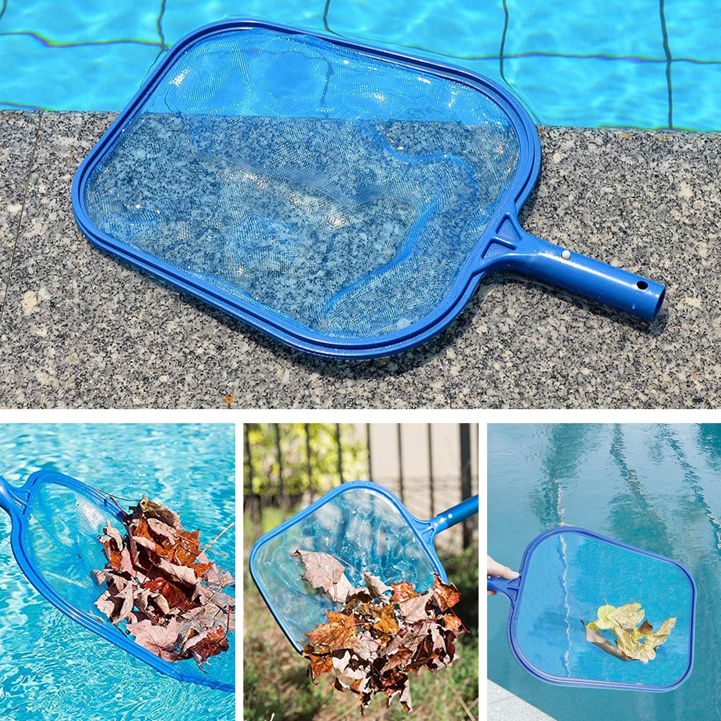 Hot Tub Cleaning Kit Accessories, Pool Skimmer Leaf Net Fine Mesh Net, Scrubbing Brush and Sponge Brush for Cleaning Spas, Hot Tubs, Fountains