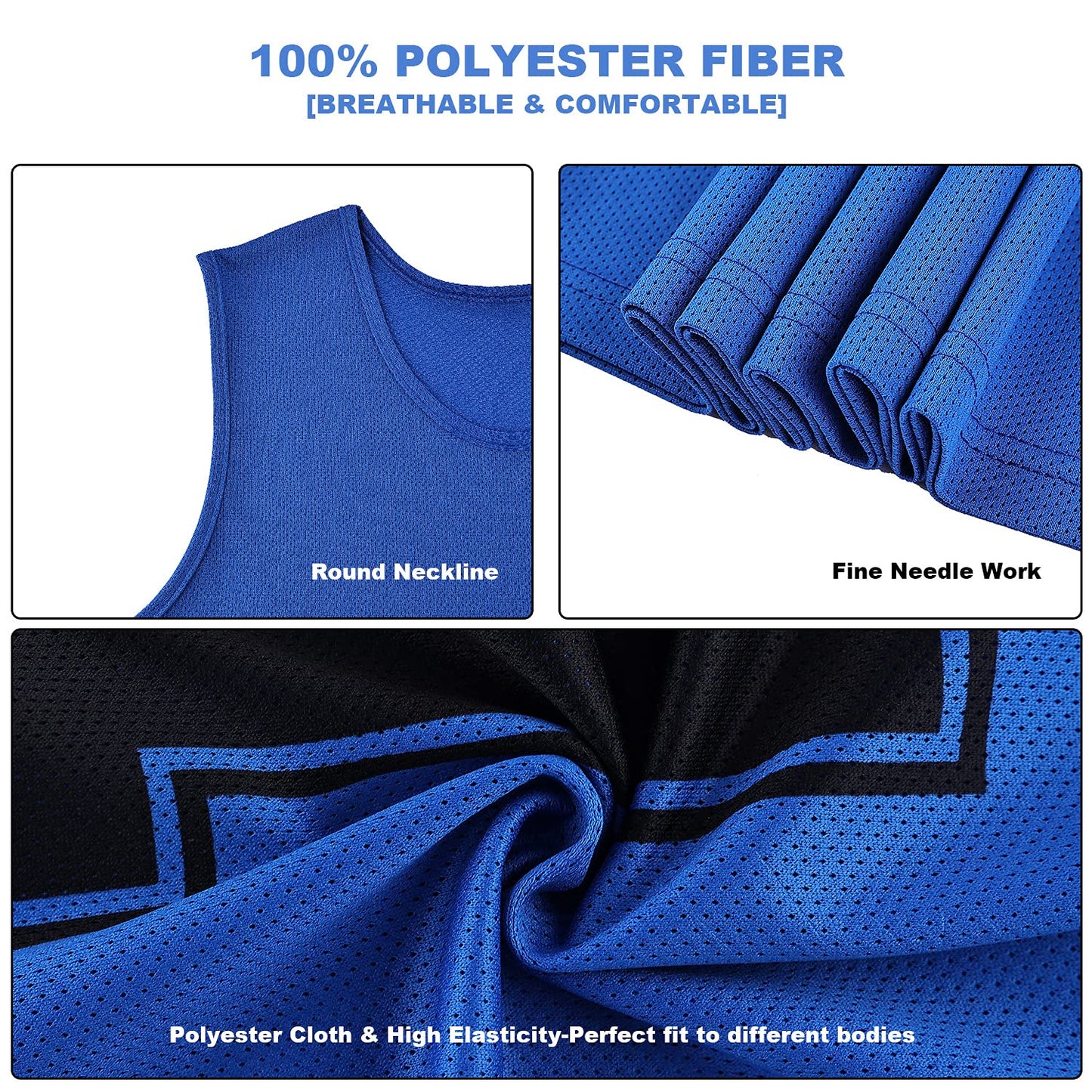RE-HUO 12 Pack Numbered（1-12） Scrimmage Vests/Sport Pinnies/Training Bibs For Basketball,Soccer, Volleyball and Baseball
