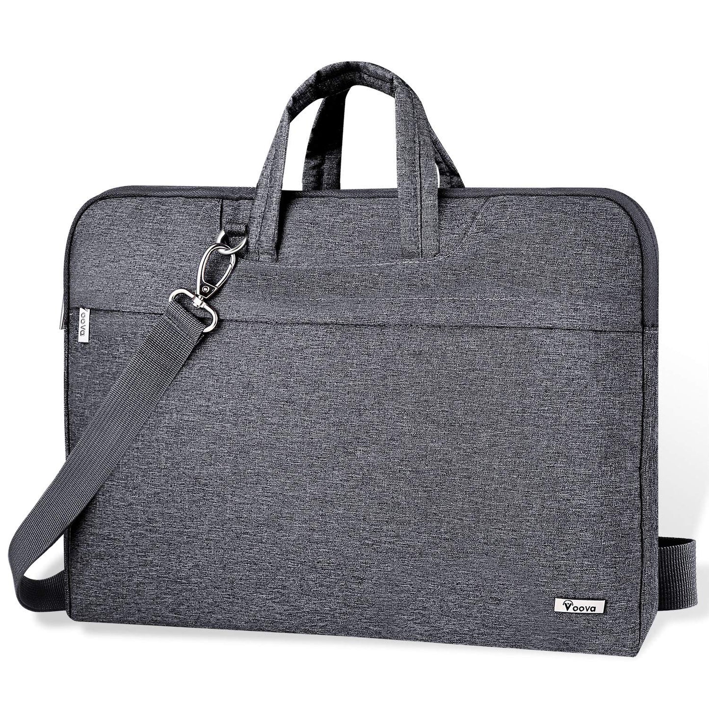Voova Laptop Bag Case 15.6 Inch Compatible with MacBook Pro 15/16, MacBook Air 15 M2/M3/M4, 15-16” HP Acer Lenovo Dell Asus, Waterproof Computer Sleeve Cover with Shoulder Straps & Handle, Grey