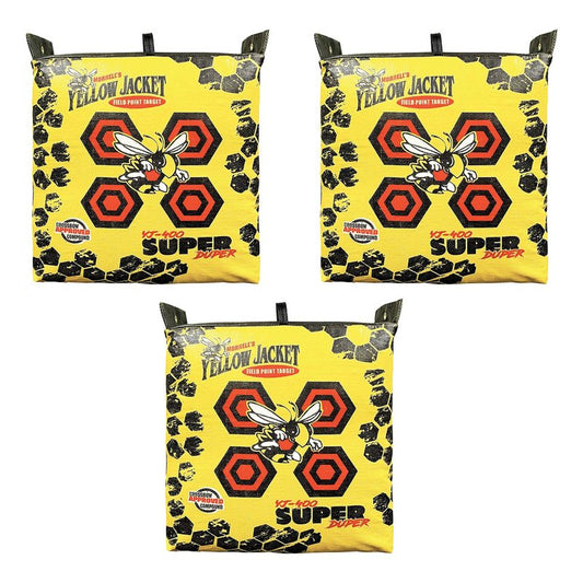 Morrell Super Duper Field Point Bow Targets Archery Block Bag for High Speed Compound Bows and Crossbows Outdoor Target Practice, 3 Pack, Yellow