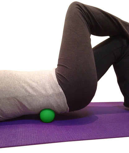 Massage Lacrosse Balls for Myofascial Release, Trigger Point Therapy, Muscle Knots, and Yoga Therapy. Set of 2 Firm Balls (Blue and Red)