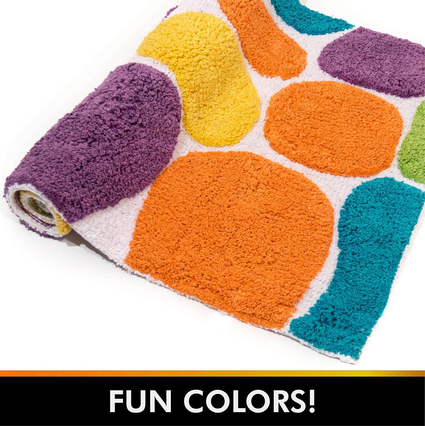 Chesapeake Pebbles Brights Multi Coloured Bath Runner 29400 (24" x 36")