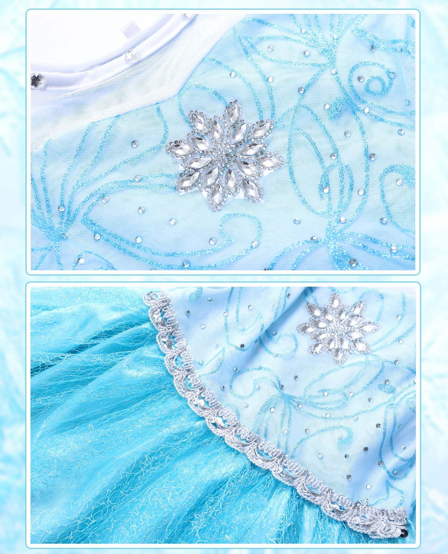 Girls Princess Dress Up Birthday Party Luxury Cosplay Costume Outfit with Accessories