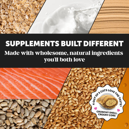 Cat Multivitamin Chews - Cat Treats for Health + Immune, Joint Support, Skin & Coat, and Digestion - Omega 3s, Lysine & Probiotics for Cats, Vitamins for Cats - Chicken (90-Day Supply)