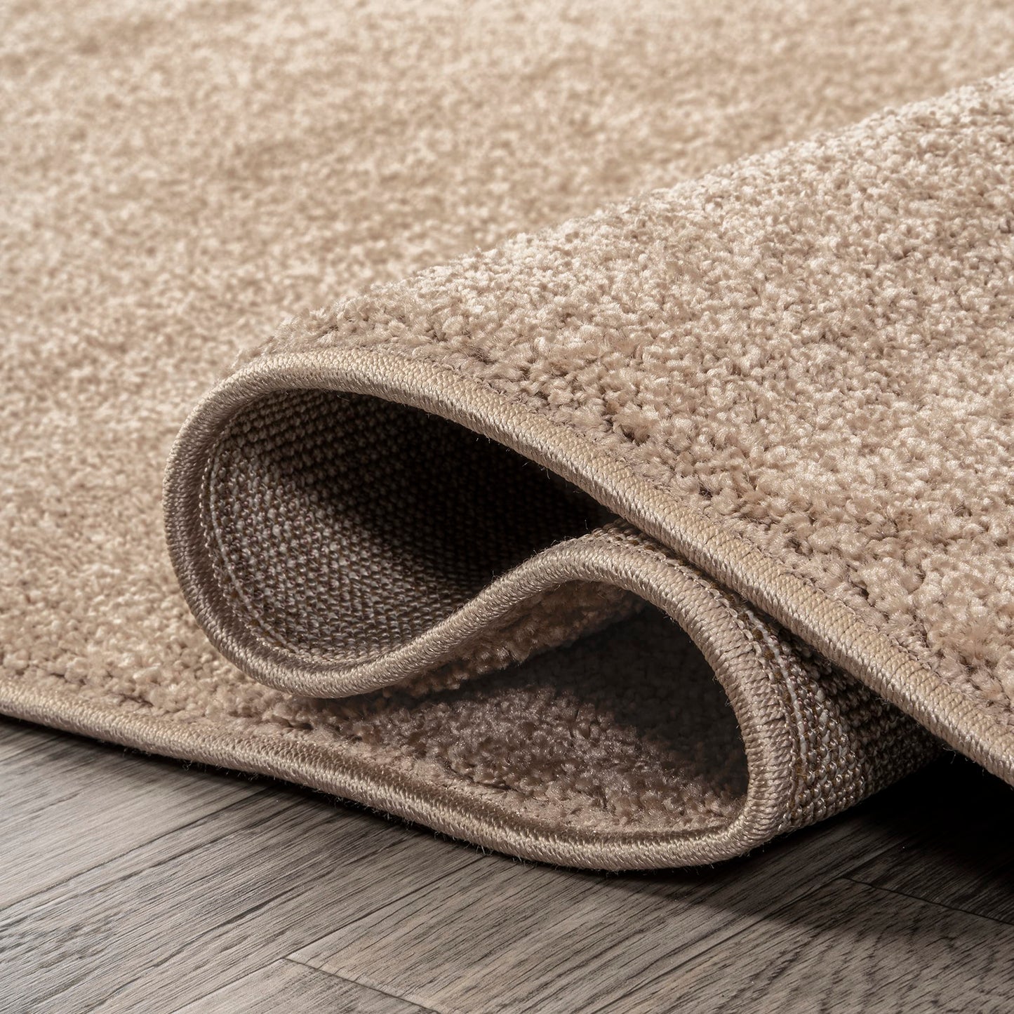 JONATHAN Y Haze Solid Low-Pile Beige 3x5 Oval Indoor Area Rug, Coastal,Bohemian,Minimalist,Classic, Easy-Cleaning for Living Room,Bedroom,Kitchen,Pet Friendly,Non-Shedding (SEU100G-3OV)