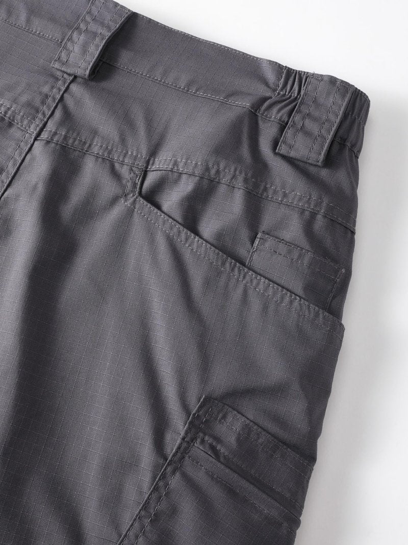 AKHIKING Men's Outdoor Tactical Stretch Cargo Shorts Outdoor Lightweight Ripstop Work Hiking Shorts Grey 38