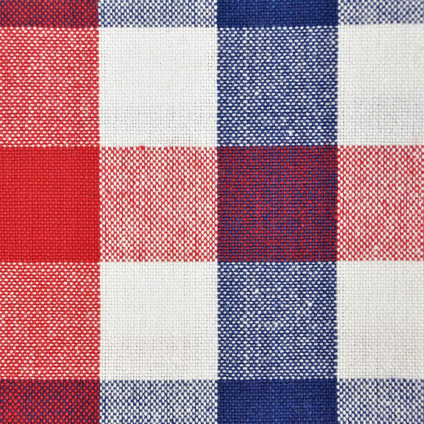 DII 100% Cotton, Machine Washable, Dinner, Summer & Picnic Tablecloth, 60 x 84, Red, White and Blue Check, Seats 6 to 8 People