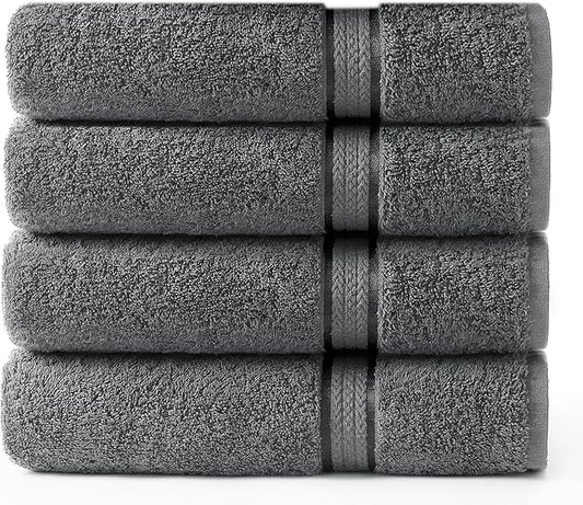 COTTON CRAFT - 4 Pack -Ultra Soft Oversized Extra Large Bath Towels 30x54