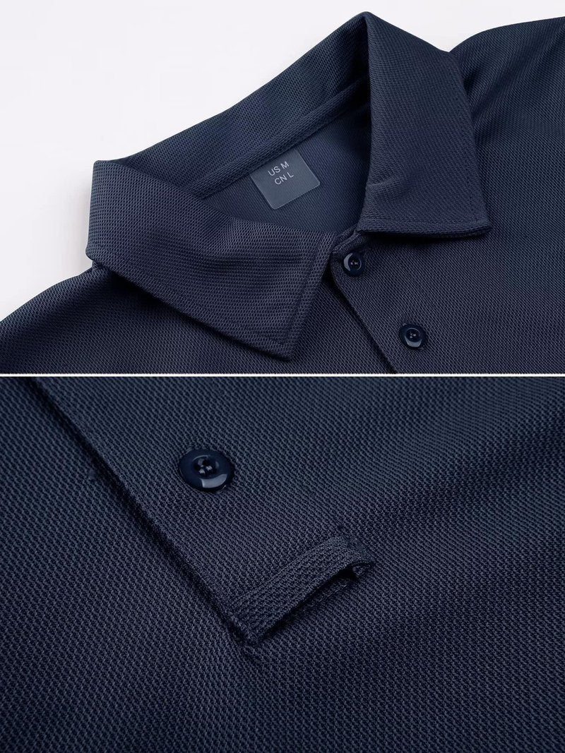 MAGCOMSEN Mens Polo Shirts Short Sleeve T Shirts Golf Shirts Hiking Hunting Shirt Tactical Shirts Navy Blue S