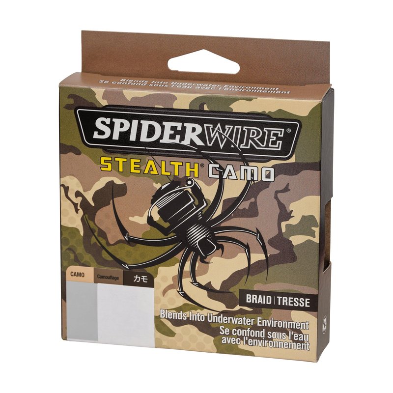 SpiderWire Stealth® Camo Braided Fishing Line, 6lb | 2.7kg, 125yd | 114m Fishing Line, Suitable for Saltwater and Freshwater Environments