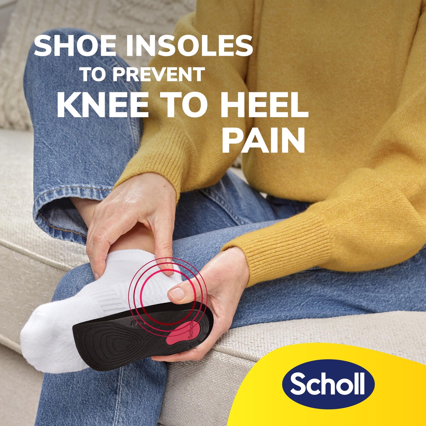 Scholl In-Balance Orthotics Knee To Heel Insoles for Men & Women - Helps to Relieve Lower Limb Pain, Shock Absorption, Deep Heel Cup, Orthopedic Arch Support, Pressure Redistribution & Stabilisation