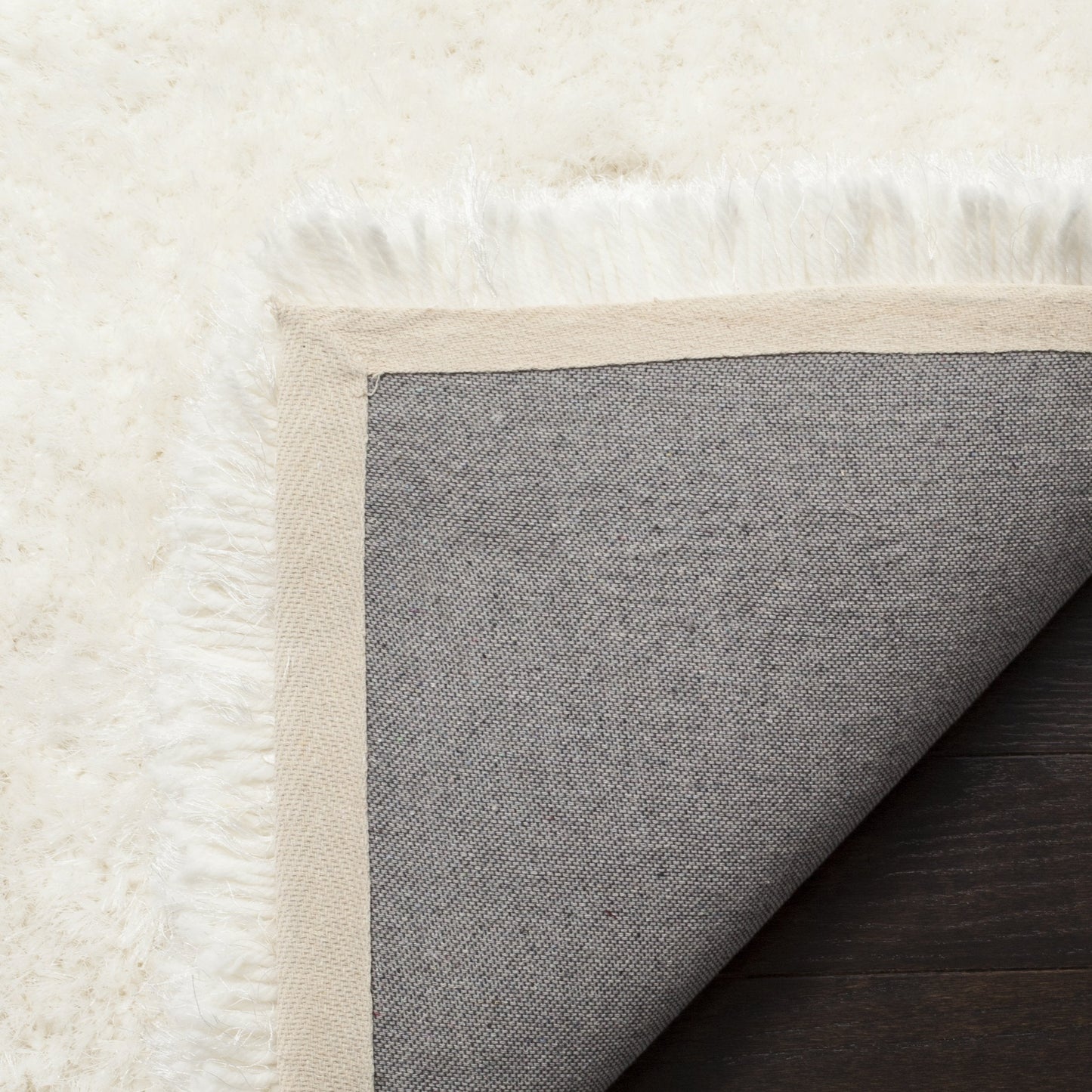 SAFAVIEH Luxe Shag Collection Area Rug - 5' x 8', Ivory, Handmade Glam, 3.2-inch Thick Ideal for High Traffic Areas in Living Room, Bedroom (SGX160A)
