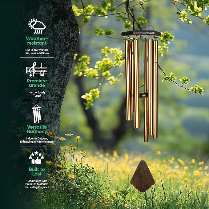 Nature's Melody PG24BR 24-Inch Premiere Grande Wind Chime - Bronze