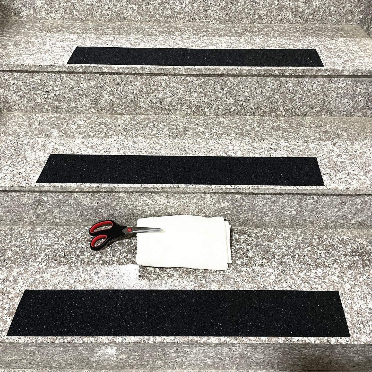 COSIMIXO 4" x 35Ft Heavy Duty Anti Slip Tape,Best 80grit Friction,Grip,Abrasive for Stairs Outdoor/Indoor Waterproof Grip Tape Safety Non Skid Tread Staircases Anti-Slip Traction Tape Black