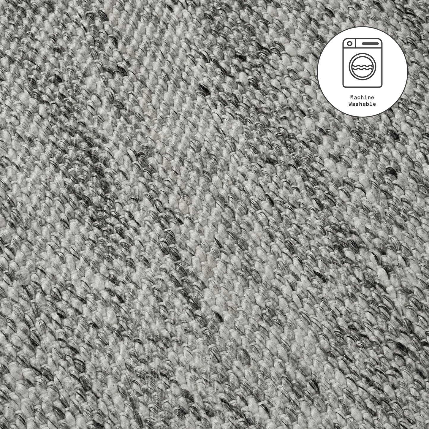 Fab Habitat Machine Washable Area Rug - Hand Woven, Stain Resistant, Pet Friendly - Premium Recycled Polyester Yarn - Solid - Kitchen, Bathroom - Biltmore - Natural - 2 x 3 ft