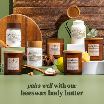 Elk Field Orange Clove Organic Beeswax Candle | 2 Ingredients | 100% Pure Beeswax Candles, Non Toxic, Natural, Organic Candles, Beeswax Candles Scented, Non Toxic Candles, 80 Hour, 10oz