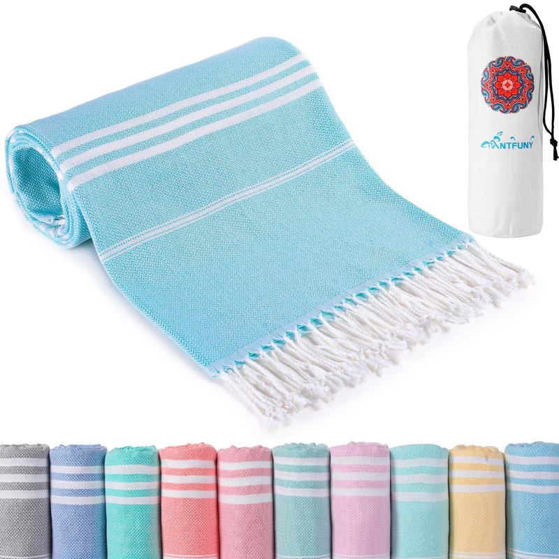 Antfuny Table Runner Boho Rustic, Turkish Beach Towel, Quick Dry, Sand Free, Extra Large Bath Towel, Lightweight for Adult Pool, Beach, Travel, Sandproof, Cute Compact Men Women Birthday Gifts