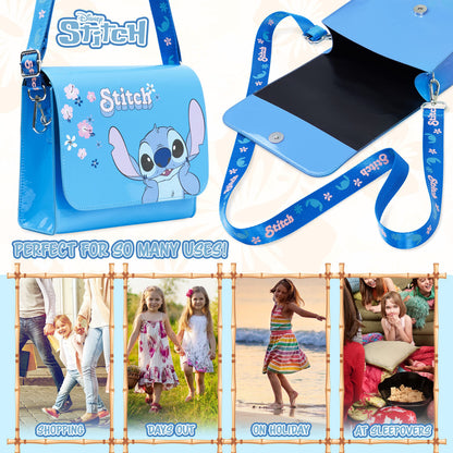Disney Girl's Shoulder Bags Handbags, Blue Stitch, One Size