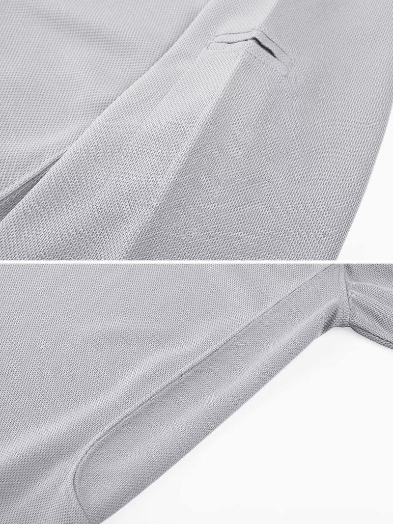 MAGCOMSEN Work Shirts for Men Golf Shirts Fishing Shirts Casual Shirts Quick Dry Shirts Golf Polo Shirts Light Grey M