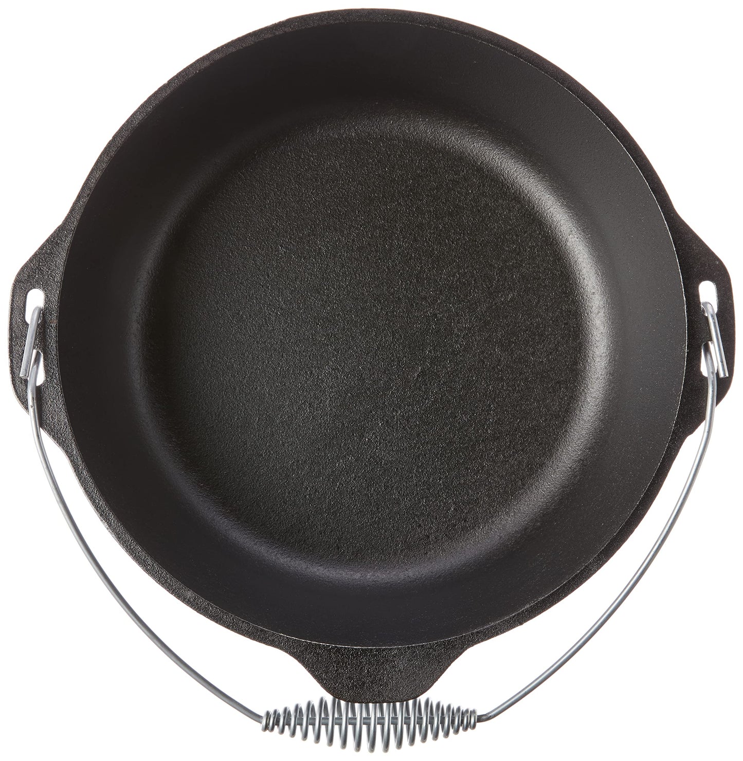 Lodge 8.52 litre / 9 quart Pre-Seasoned Cast Iron Dutch Oven / Casserole Dish (with Spiral Bail Handle), Black