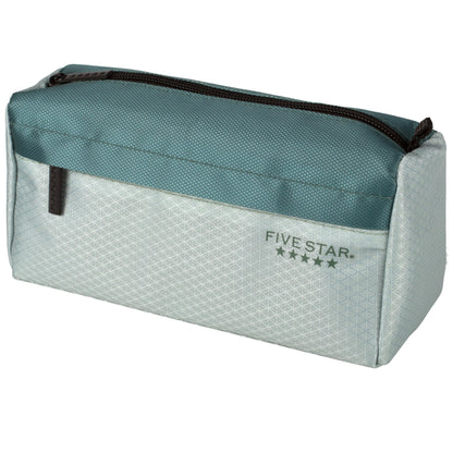 Five Star Pencil Pouch, Pen Case, 9-Pocket Zipper Pouch, Storage Organizer for School Supplies Earbuds Chargers Cables Makeup, Green/Juniper (500214F-ECM)