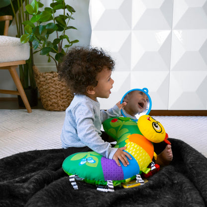 Baby Einstein, Cal-a-Pillow, Tummy Time Activity Pillow, Multisensory, Cal The Caterpillar, Ages 0+ Months